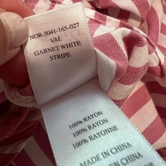 RAILS‎ Val Top in Garnet White Stripe Front Tie - Picture 8 of 9